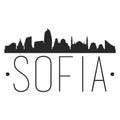 Sofia Bulgaria. City Skyline. Silhouette City. Design Vector. Famous Monuments. Royalty Free Stock Photo