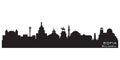 Sofia Bulgaria city skyline vector silhouette