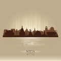 Sofia Bulgaria city skyline vector silhouette Royalty Free Stock Photo