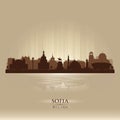 Sofia Bulgaria city skyline vector silhouette