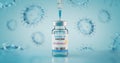 AstraZeneca Covid-19 Vaccine and injection syringe Royalty Free Stock Photo