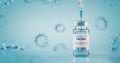 Moderna Covid-19 Vaccine and injection syringe Royalty Free Stock Photo