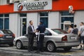 Sofia, BULGARIA -JUNE 14: Police stop offending on June 14, 2014