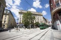 Renovated `Garibaldi` square in Sofia downtown, Bulgaria