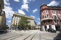 Renovated `Garibaldi` square in Sofia downtown, Bulgaria