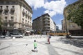 Renovated `Slaveikov` square in Sofia downtown, Bulgaria