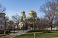 Amazing view of Cathedral Saint Alexander Nevski in Sofia, Bulgaria Royalty Free Stock Photo