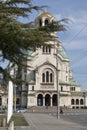 Amazing view of Cathedral Saint Alexander Nevski in Sofia, Bulgaria Royalty Free Stock Photo