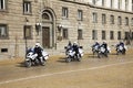 Police motorcycle escort, Sofia Bulgaria Royalty Free Stock Photo