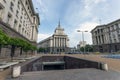 An architectural ensemble of three Socialist Classicism edifices in central Sofia, the capital of Bulgaria in Sofia - Bulgaria