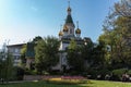 The Russian Church, known as the Church of St Nicholas the Miracle-Maker is.a Russian Orthodox church in central Sofia, Bulgaria . Royalty Free Stock Photo