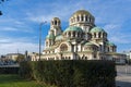 Golden Domes of Cathedral Saint Alexander Nevski in Sofia, Bulgaria Royalty Free Stock Photo