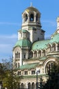 Golden Domes of Cathedral Saint Alexander Nevski in Sofia, Bulgaria Royalty Free Stock Photo