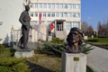 Sofia / Bulgaria - November 2017: Statues and the entrance of the museum of socialist art