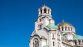 Amazing view of Cathedral Saint Alexander Nevski in Sofia Royalty Free Stock Photo