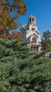 Amazing view of Cathedral Saint Alexander Nevski in Sofia Royalty Free Stock Photo