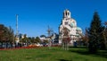 Amazing view of Cathedral Saint Alexander Nevski in Sofia Royalty Free Stock Photo