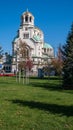 Amazing view of Cathedral Saint Alexander Nevski in Sofia Royalty Free Stock Photo