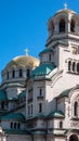 SOFIA, BULGARIA - OCTOBER 5, 2018: Amazing view of Cathedral Saint Alexander Nevski in Sofia Royalty Free Stock Photo