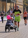 10 K runner with his daughter