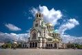 Sofia, Bulgaria - SEPTEMBER 11 2022: Alexander Nevsky cathedral in Sofia, Bulgaria on a sunny day.