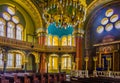 SOFIA, BULGARIA, SEPTEMBER 17, 2014: Interior of the synagogue in Sofia....IMAGE Royalty Free Stock Photo