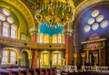 SOFIA, BULGARIA, SEPTEMBER 17, 2014: Interior of the synagogue in Sofia....IMAGE Royalty Free Stock Photo