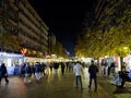 Night view of Center of City of Sofia, Bulgaria Royalty Free Stock Photo