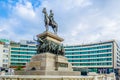 SOFIA, BULGARIA, SEPTEMBER 17, 2014: View of a statue of Tsar Osvoboditel in Sofia, Bulgaria....IMAGE
