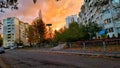 Sofia bulgaria sunset city Royalty Free Stock Photo