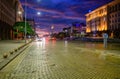 Sofia center streets by night Royalty Free Stock Photo