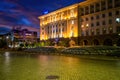 Sofia center streets by night Royalty Free Stock Photo