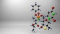 Sofosbuvir molecule 3D illustration. Royalty Free Stock Photo