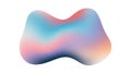 Soft abstract blob with pastel gradient colors isolated on white background shape Royalty Free Stock Photo