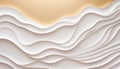 Abstract White Waves with Golden Gradient background Royalty Free Stock Photo