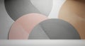 Abstract geometric shapes soft pastel colors overlapping circles modern design background gentle blend Royalty Free Stock Photo