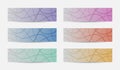 Soft abstract concepts and colors set design elements headers