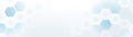 Soft Abstract Hexagonal Background with Light Blue and White Gradient