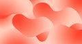 Soft abstract organic shapes in a gradient of coral and light red with smooth curves and gentle light and shadow effects Royalty Free Stock Photo