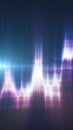 Soft abstract purple and blue light refractions forming vertical luminous streaks in a dreamy digital pattern Royalty Free Stock Photo