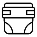 Soft adult diaper icon outline vector. Female aged