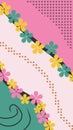 Soft aesthetic abstract background with flowers Illustration