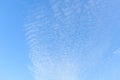Soft altocumulus clouds in blue sky Royalty Free Stock Photo