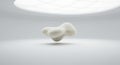 Abstract fluffy form suspended in a minimalist space Royalty Free Stock Photo