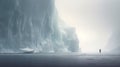 Soft Atmospheric Scenes: Captivating Iceberg Art By Kevin Kube Royalty Free Stock Photo