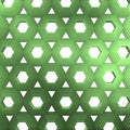 Soft background with 3d green hexagon pattern over white