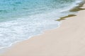 Soft beautiful ocean wave on sandy beach. Background Royalty Free Stock Photo