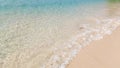Soft beautiful ocean wave on sandy beach. Background Royalty Free Stock Photo