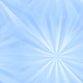 Soft blue abstract radial geometric background with light burst effect and layered translucent polygonal shapes for modern design Royalty Free Stock Photo