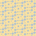 Soft blue circle beaded and star pattern background